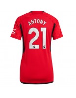 Manchester United Antony #21 Domácí Dres pro Dámské 2023-24 Krátký Rukáv
